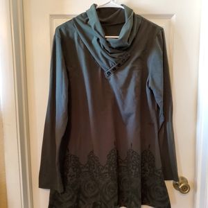 Gaharu cowl tunic top